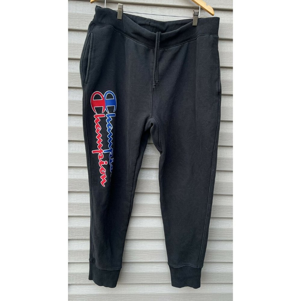 Champion Reverse Weave Spell Out Script Joggers Sweatpants Men's 2XL